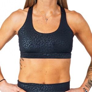 CVG BUTTERFLY BACK BRA | BLACK LEOPARD